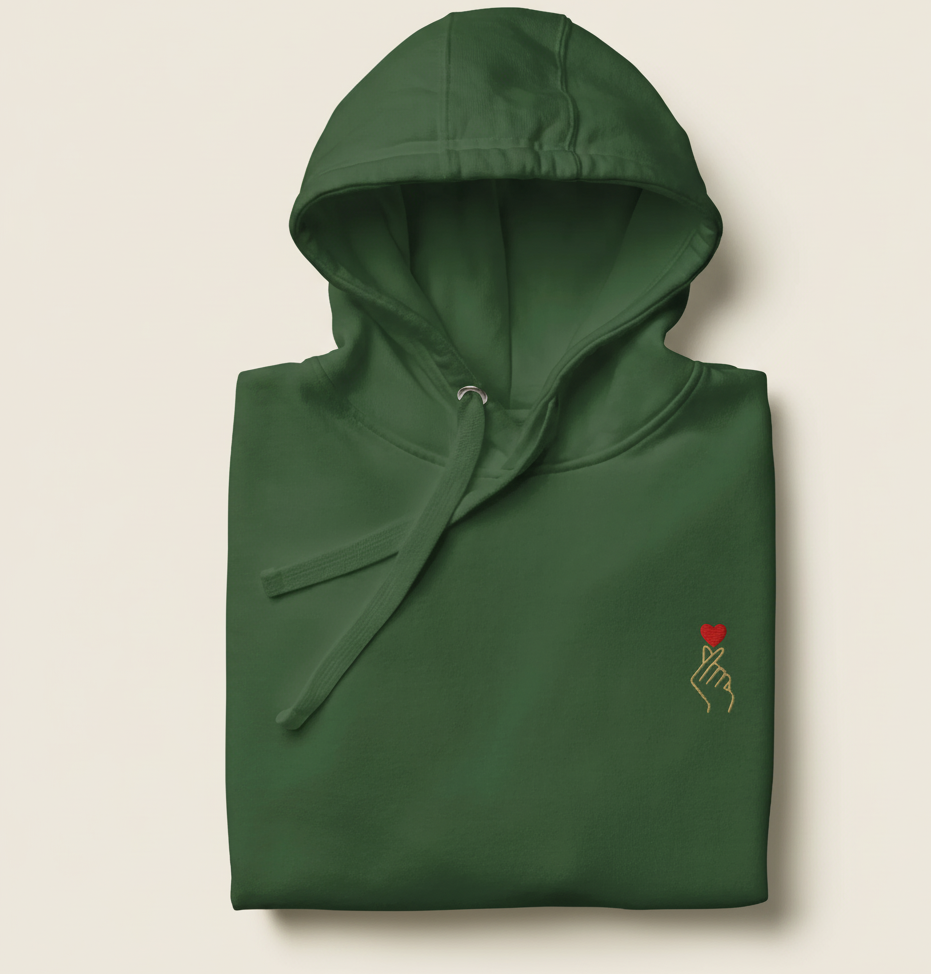 Hoodie à capuche unisexe – Broderie Edition Coeur