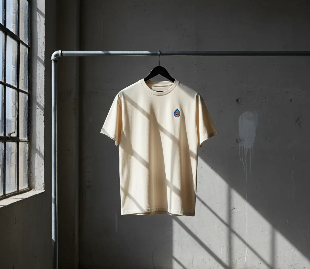T-shirt boxy oversize homme – Coton premium - Broderie Edition Oeil de Plume