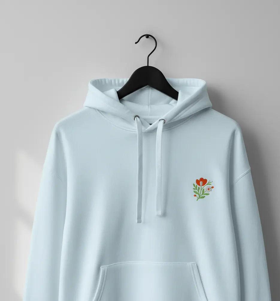 Hoodie à capuche unisexe – Broderie Edition Flowers
