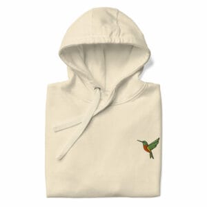 Sweat à capuche Coton Premium Brodé - Collection Colibri