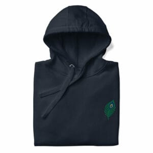 Sweat à Capuche Coton Premium Brodé - Collection Plume