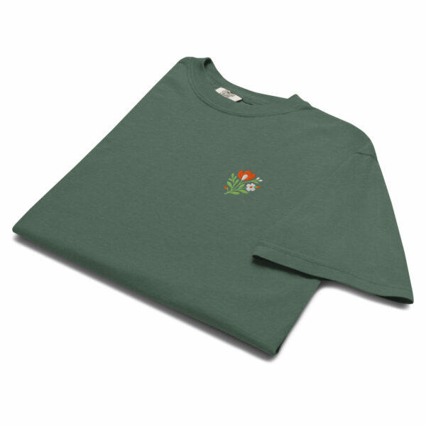T-shirt Premium Coton Brodé – Collection Flowers - Image 3
