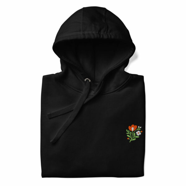 Sweat à capuche Coton Premium Brodé – Collection Flowers - Image 3