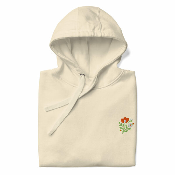 Sweat à capuche Coton Premium Brodé – Collection Flowers - Image 9