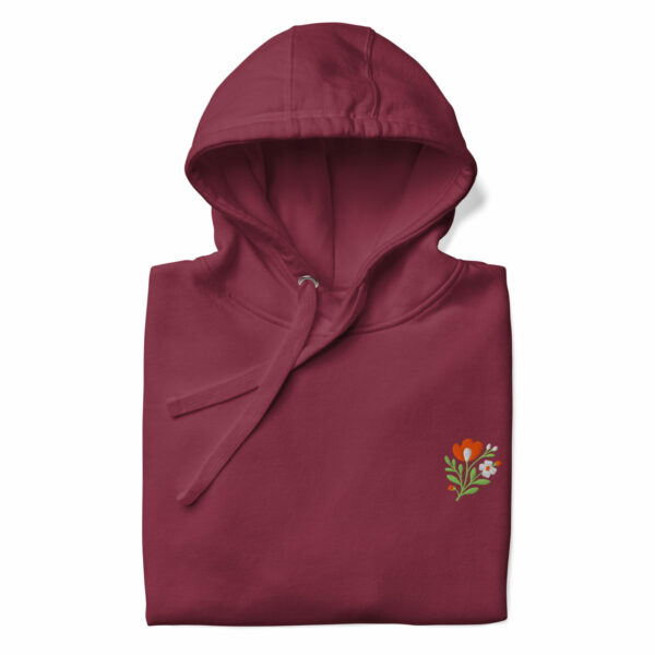 Sweat à capuche Coton Premium Brodé – Collection Flowers - Image 4