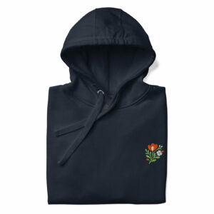 Sweat à capuche Coton Premium Brodé – Collection Flowers