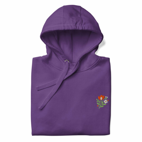 Sweat à capuche Coton Premium Brodé – Collection Flowers - Image 5