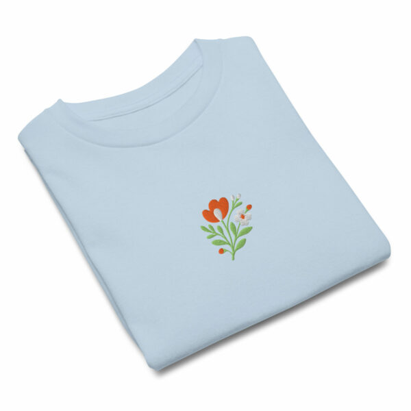 T-shirt enfant Brodé Coton – Collection Flowers - Image 5