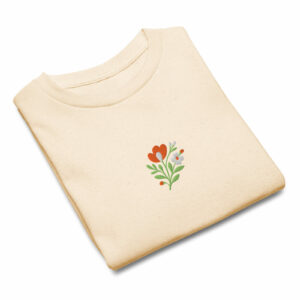 T-shirt enfant Brodé Coton – Collection Flowers