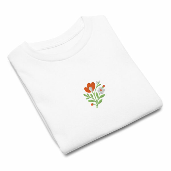 T-shirt enfant Brodé Coton – Collection Flowers - Image 6